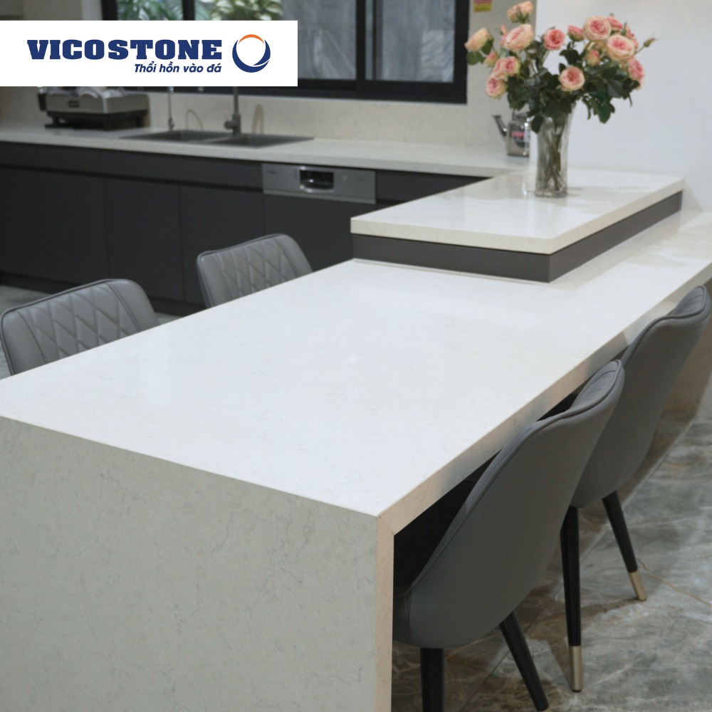 Bàn Đảo bếp ốp đá Vicostone BQ2600