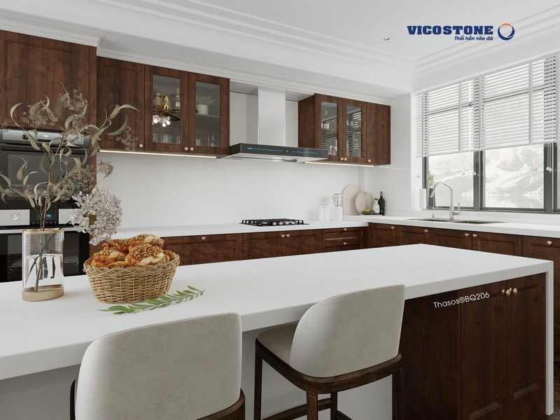 Đá Vicostone Ninh Bình khắc phục tất cả các nhược điểm của đá bếp hiện tại