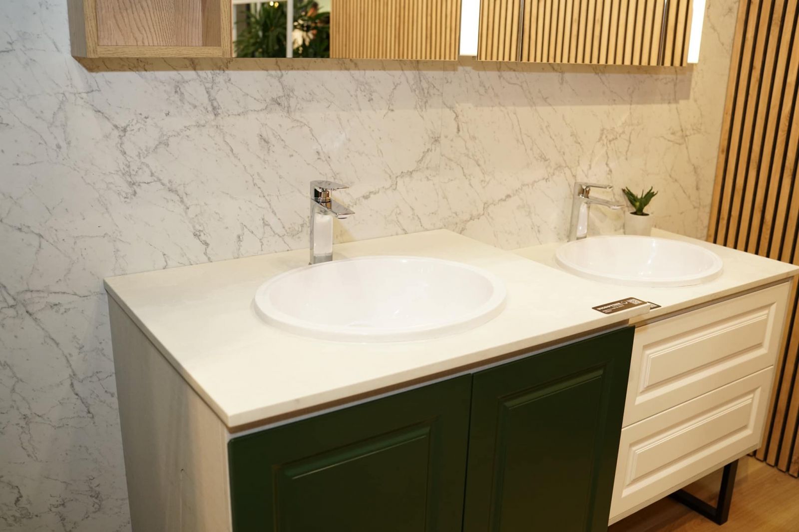 Đá Vicostone ninh bình chống thấm sử dụng làm mặt Lavabo